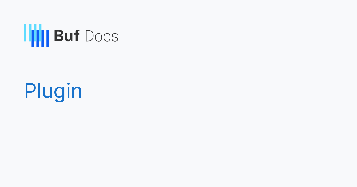 buf registry plugin - Buf Docs
