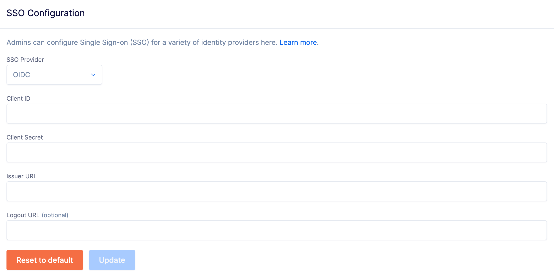 Screen shot of BSR Okta OIDC configuration