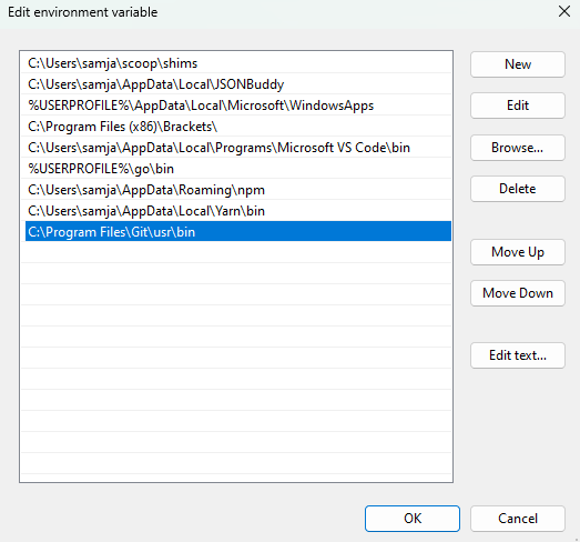 Screenshot of Control Panel