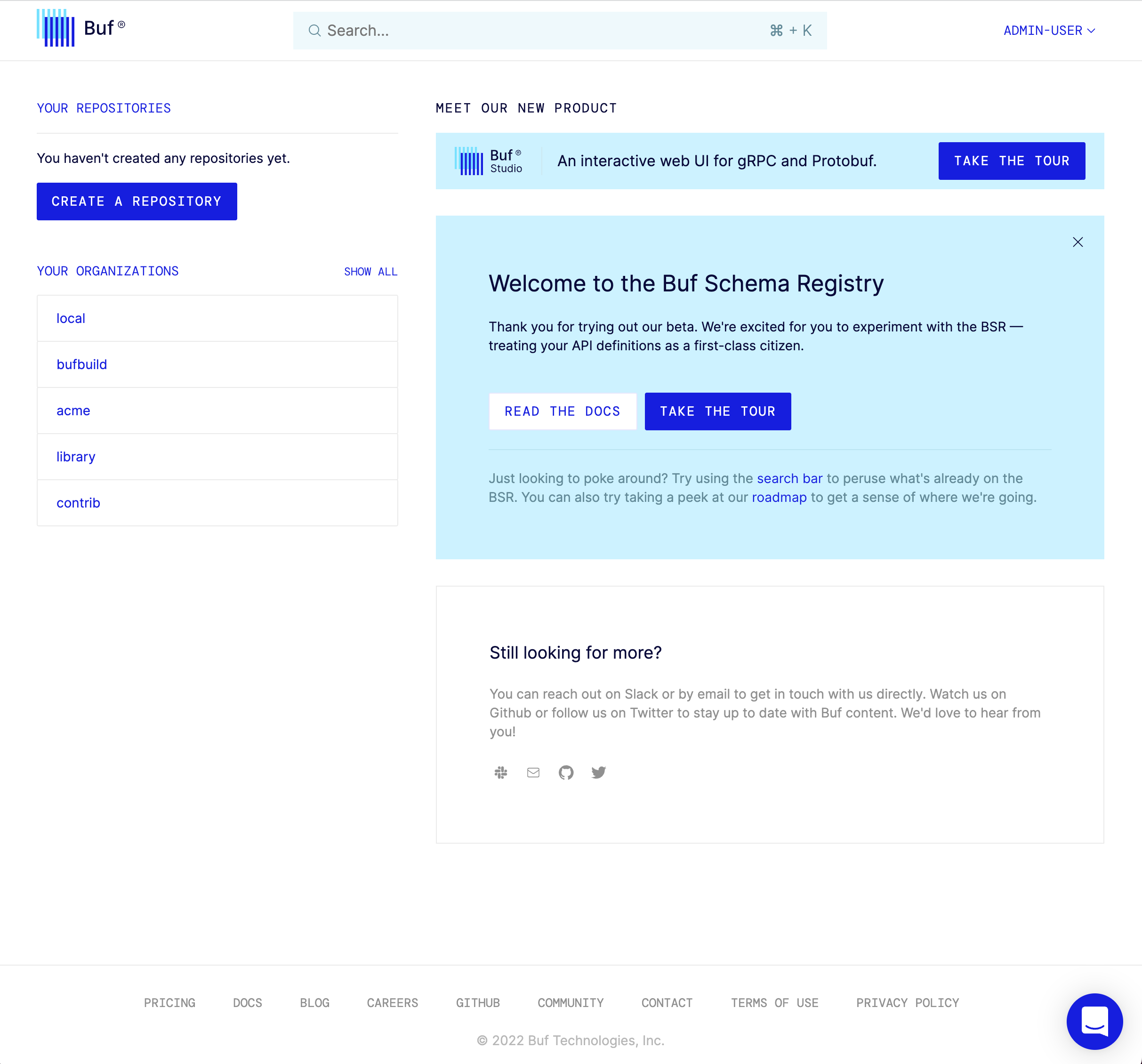 home page