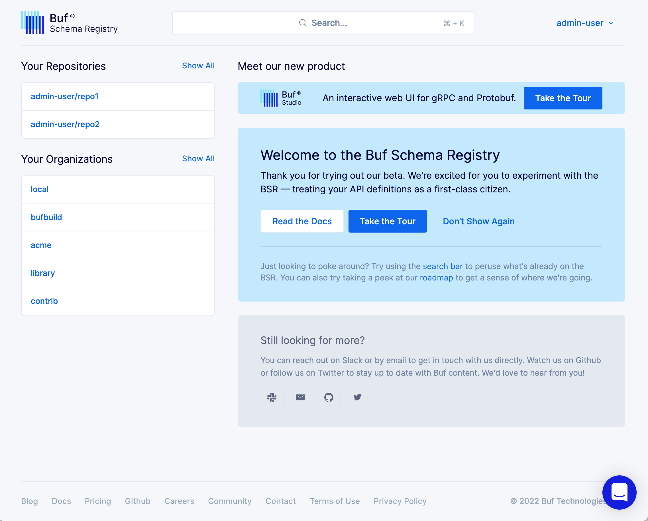 home page